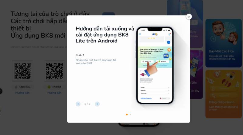 Tải app nhà cái BK8 cho android